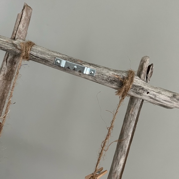 Lake Michigan Driftwood and Fossil and sea glass Memory Catcher / photo frame - Picture 2 of 5